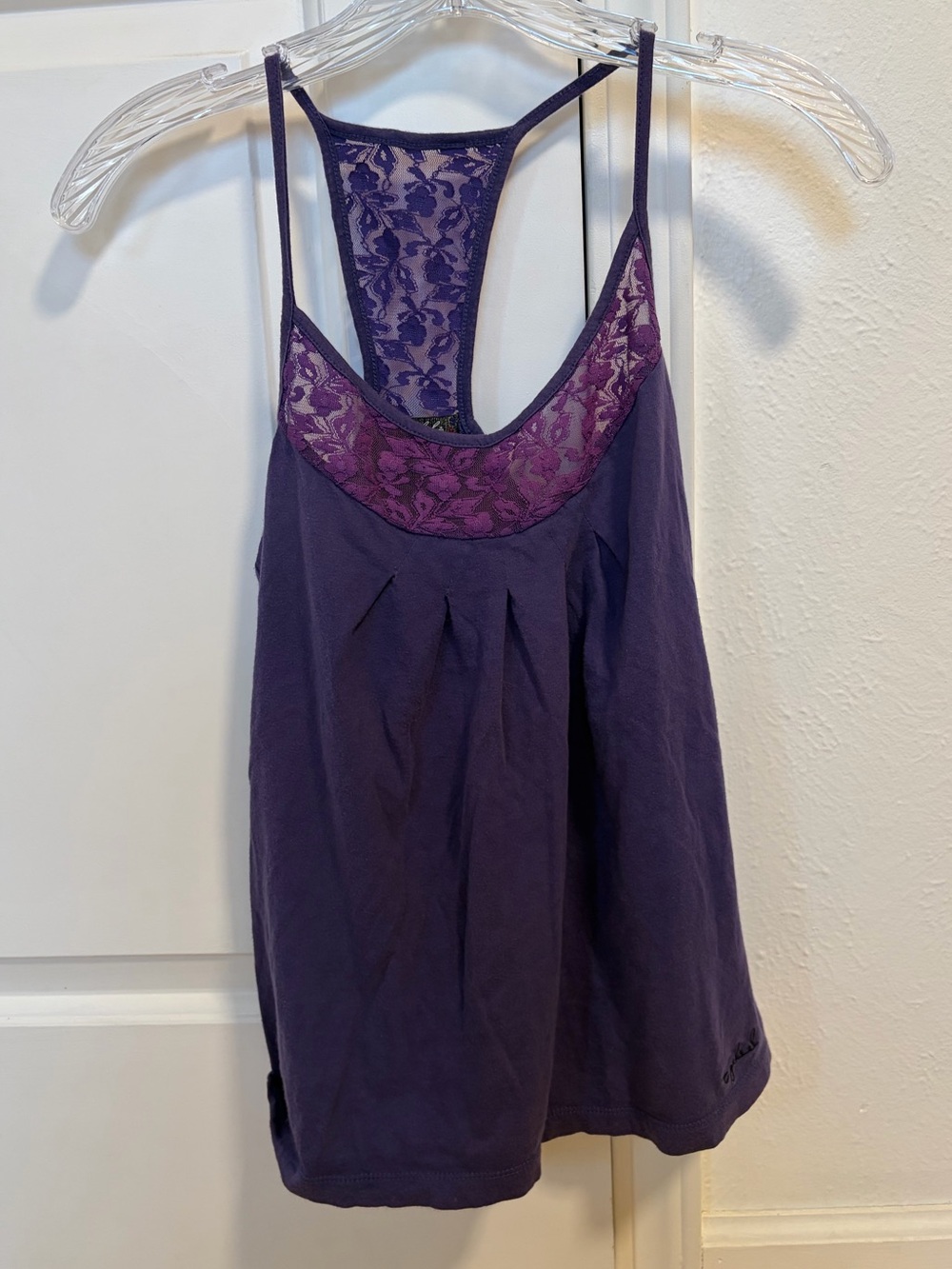 Ezekiel Purple Lace Racerback Tank Top